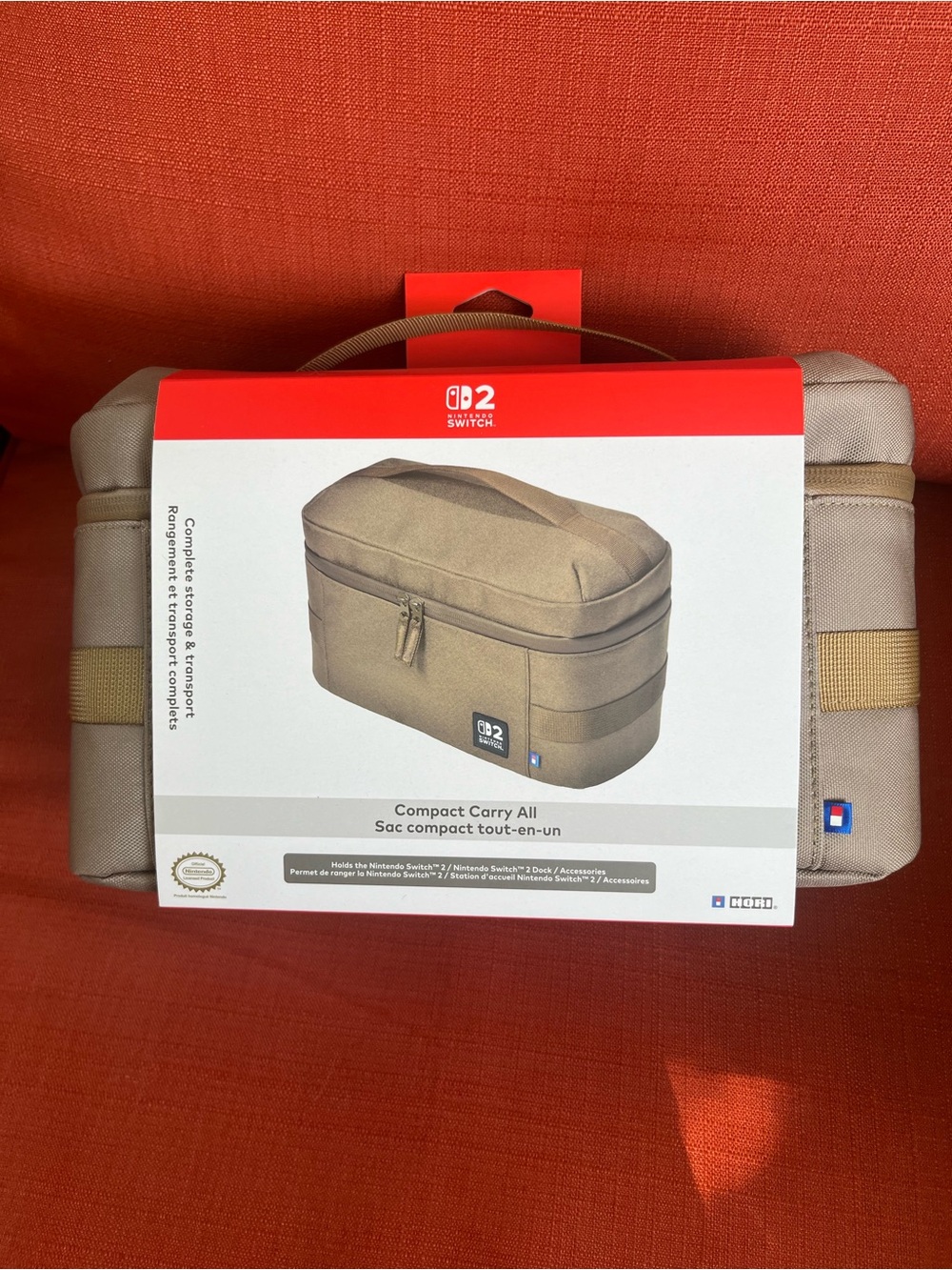 Hori Nintendo Compact Carry All Case — Tan & Beige